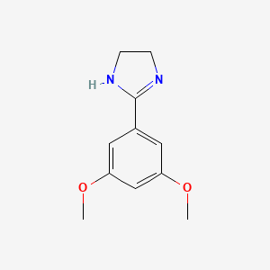 molecular formula C11H14N2O2 B1658449 2-(3,5-dimethoxyphenyl)-4,5-dihydro-1H-imidazole CAS No. 61033-74-7