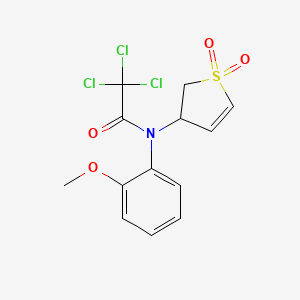 2,2,2-trichloro-N-(1,1-dioxo-2,3-dihydrothiophen-3-yl)-N-(2-methoxyphenyl)acetamide