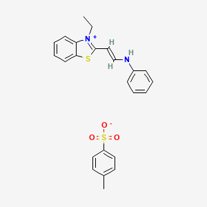 molecular formula C24H24N2O3S2 B1658454 N-[(E)-2-(3-Ethyl-1,3-benzothiazol-3-ium-2-yl)ethenyl]aniline;4-methylbenzenesulfonate CAS No. 61053-18-7