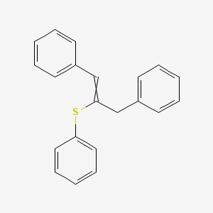 Benzene, 1,1'-[2-(phenylthio)-1-propene-1,3-diyl]bis-