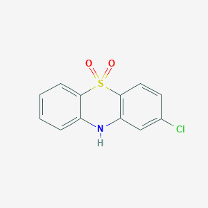 molecular formula C12H8ClNO2S B1658477 2-chloro-10H-phenothiazine 5,5-dioxide CAS No. 61174-89-8