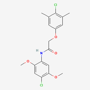 N-(4-chloro-2,5-dimethoxyphenyl)-2-(4-chloro-3,5-dimethylphenoxy)acetamide