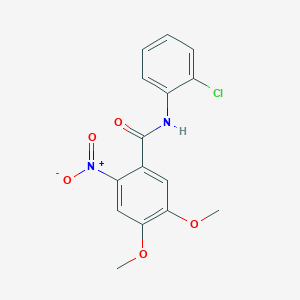 molecular formula C15H13ClN2O5 B1658488 N-(2-chlorophenyl)-4,5-dimethoxy-2-nitrobenzamide CAS No. 61212-71-3