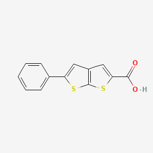 molecular formula C13H8O2S2 B1658496 Thieno[2,3-b]thiophene-2-carboxylic acid, 5-phenyl- CAS No. 61254-91-9
