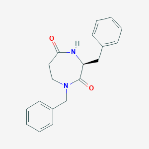 molecular formula C19H20N2O2 B1658500 (3S)-1,3-dibenzyl-1,4-diazepane-2,5-dione CAS No. 612844-06-1