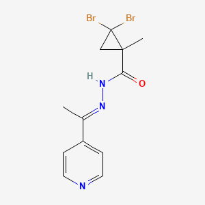 molecular formula C12H13Br2N3O B1658510 2,2-dibromo-1-methyl-N'-[(1E)-1-(pyridin-4-yl)ethylidene]cyclopropanecarbohydrazide CAS No. 6131-17-5