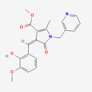 methyl (4Z)-4-[(2-hydroxy-3-methoxyphenyl)methylidene]-2-methyl-5-oxo-1-(pyridin-3-ylmethyl)pyrrole-3-carboxylate