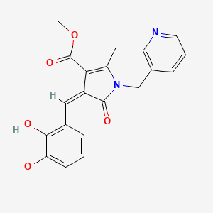 molecular formula C21H20N2O5 B1658517 methyl (4Z)-4-[(2-hydroxy-3-methoxyphenyl)methylidene]-2-methyl-5-oxo-1-(pyridin-3-ylmethyl)pyrrole-3-carboxylate CAS No. 6132-61-2