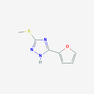 molecular formula C7H7N3OS B1658520 5-(furan-2-yl)-3-methylsulfanyl-1H-1,2,4-triazole CAS No. 61323-51-1