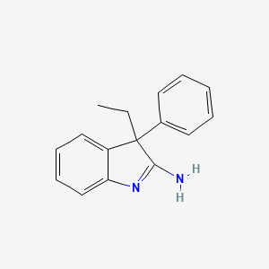 molecular formula C16H16N2 B1658532 3-ethyl-3-phenyl-3H-indol-2-amine CAS No. 61352-07-6