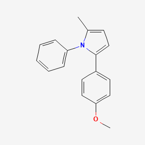 molecular formula C18H17NO B1658535 2-(4-Methoxyphenyl)-5-methyl-1-phenyl-1H-pyrrole CAS No. 61363-17-5
