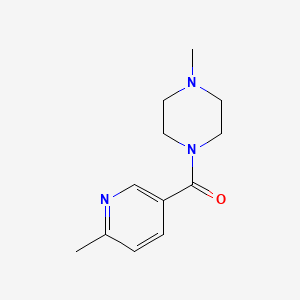 molecular formula C12H17N3O B1658536 Piperazine, 1-methyl-4-[(6-methyl-3-pyridinyl)carbonyl]- CAS No. 613660-62-1