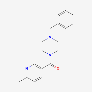 molecular formula C18H21N3O B1658537 Piperazine, 1-[(6-methyl-3-pyridinyl)carbonyl]-4-(phenylmethyl)- CAS No. 613660-66-5