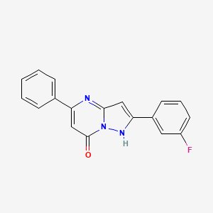 molecular formula C18H12FN3O B1658540 2-(3-fluorophenyl)-5-phenyl-1H-pyrazolo[1,5-a]pyrimidin-7-one CAS No. 6137-13-9