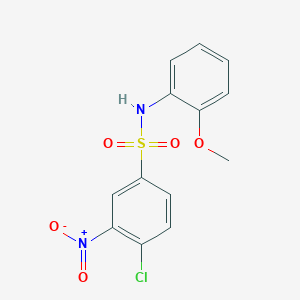 molecular formula C13H11ClN2O5S B1658542 4-chloro-N-(2-methoxyphenyl)-3-nitrobenzenesulfonamide CAS No. 6137-69-5