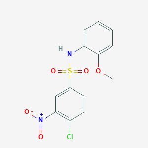 B1658542 4-chloro-N-(2-methoxyphenyl)-3-nitrobenzenesulfonamide CAS No. 6137-69-5