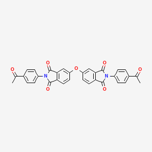 molecular formula C32H20N2O7 B1658543 1H-Isoindole-1,3(2H)-dione, 5,5'-oxybis[2-(4-acetylphenyl)- CAS No. 61370-20-5