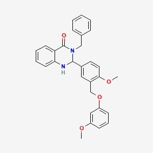 3-Benzyl-2-[4-methoxy-3-[(3-methoxyphenoxy)methyl]phenyl]-1,2-dihydroquinazolin-4-one