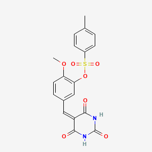 [2-Methoxy-5-[(2,4,6-trioxo-1,3-diazinan-5-ylidene)methyl]phenyl] 4-methylbenzenesulfonate