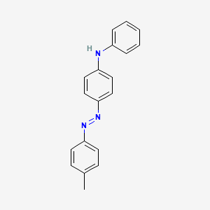 molecular formula C19H17N3 B1658557 Benzenamine, 4-[(4-methylphenyl)azo]-N-phenyl- CAS No. 61413-76-1