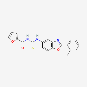 N-[[2-(2-methylphenyl)-1,3-benzoxazol-5-yl]carbamothioyl]furan-2-carboxamide