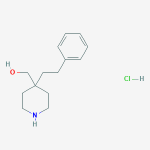 [4-(2-Phenylethyl)piperidin-4-yl]methanol;hydrochloride