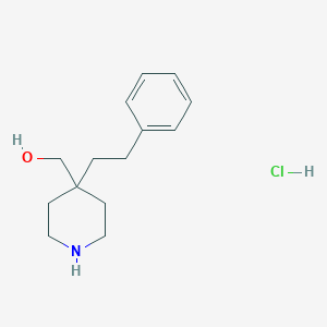 molecular formula C14H22ClNO B1658576 [4-(2-Phenylethyl)piperidin-4-yl]methanol;hydrochloride CAS No. 614731-15-6