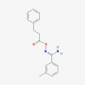 molecular formula C17H18N2O2 B1658577 3-methyl-N'-[(3-phenylpropanoyl)oxy]benzenecarboximidamide CAS No. 6148-57-8