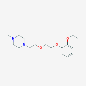 molecular formula C18H30N2O3 B1658578 1-Methyl-4-[2-[2-(2-propan-2-yloxyphenoxy)ethoxy]ethyl]piperazine CAS No. 6148-62-5