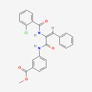 molecular formula C24H19ClN2O4 B1658581 Methyl 3-({2-[(2-chlorobenzoyl)amino]-3-phenylacryloyl}amino)benzoate CAS No. 6149-21-9