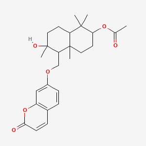 molecular formula C26H34O6 B1658583 3-O-Acetylepisamarcandin CAS No. 61490-18-4