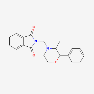molecular formula C20H20N2O3 B1658590 2-[(3-Methyl-2-phenylmorpholin-4-yl)methyl]isoindole-1,3-dione CAS No. 61517-83-7