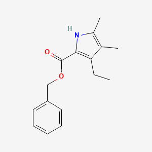 molecular formula C16H19NO2 B1658594 benzyl 3-ethyl-4,5-dimethyl-1H-pyrrole-2-carboxylate CAS No. 61538-85-0