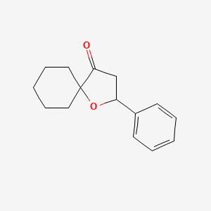 molecular formula C15H18O2 B1658597 1-Oxaspiro[4.5]decan-4-one, 2-phenyl- CAS No. 61541-24-0
