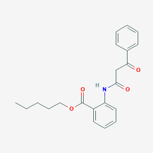 Pentyl 2-[(3-oxo-3-phenylpropanoyl)amino]benzoate