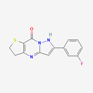 11-(3-Fluorophenyl)-4-thia-1,8,12-triazatricyclo[7.3.0.03,7]dodeca-3(7),8,10-trien-2-one