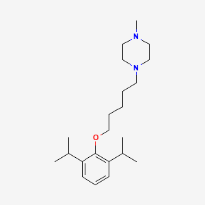 1-[5-[2,6-Di(propan-2-yl)phenoxy]pentyl]-4-methylpiperazine