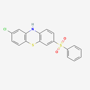 10H-Phenothiazine, 2-chloro-7-(phenylsulfonyl)-