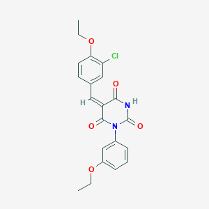 (5E)-5-[(3-chloro-4-ethoxyphenyl)methylidene]-1-(3-ethoxyphenyl)-1,3-diazinane-2,4,6-trione
