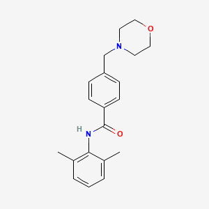 molecular formula C20H24N2O2 B1658625 N-(2,6-dimethylphenyl)-4-(morpholin-4-ylmethyl)benzamide CAS No. 6167-44-8