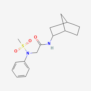 N-Bicyclo[2.2.1]heptan-2-yl-N~2~-(methanesulfonyl)-N~2~-phenylglycinamide