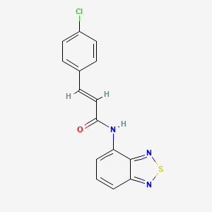 molecular formula C15H10ClN3OS B1658634 (E)-N-(2,1,3-benzothiadiazol-4-yl)-3-(4-chlorophenyl)prop-2-enamide CAS No. 6169-57-9