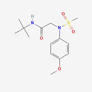 N-tert-butyl-2-(4-methoxy-N-methylsulfonylanilino)acetamide
