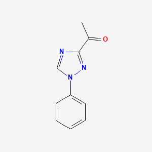 molecular formula C10H9N3O B1658637 Ethanone, 1-(1-phenyl-1H-1,2,4-triazol-3-yl)- CAS No. 61698-27-9