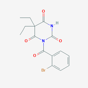 2,4,6(1H,3H,5H)-Pyrimidinetrione, 1-(2-bromobenzoyl)-5,5-diethyl-