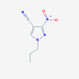 molecular formula C7H8N4O2 B1658643 3-Nitro-1-propyl-1H-pyrazole-4-carbonitrile CAS No. 61717-04-2