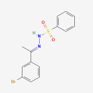 N-[(E)-1-(3-bromophenyl)ethylideneamino]benzenesulfonamide