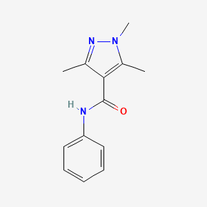 molecular formula C13H15N3O B1658657 1,3,5-Trimethyl-N-phenyl-1H-pyrazole-4-carboxamide CAS No. 61747-84-0