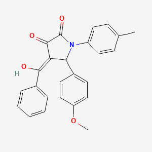(4Z)-4-[hydroxy(phenyl)methylidene]-5-(4-methoxyphenyl)-1-(4-methylphenyl)pyrrolidine-2,3-dione
