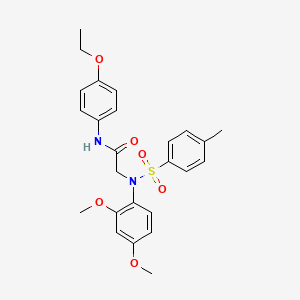 2-(2,4-dimethoxy-N-(4-methylphenyl)sulfonylanilino)-N-(4-ethoxyphenyl)acetamide